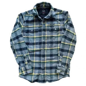 Wrangler Men's Plaid All Terrain Gear Flannel Shirt ATG Outdoors Workwear Sz S